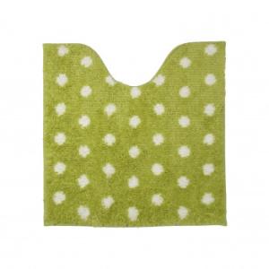 カキウチ ふんわリッチ トイレマット ドット グリーン 60×60cm