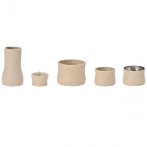 和華 五具足 美濃焼 よもぎ釉 32r100v600072