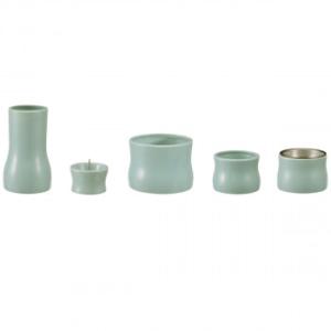 和華 五具足 美濃焼 青磁 32r1008v00072