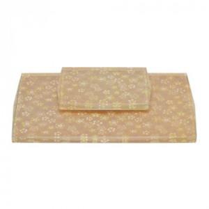 ホワイトガラスステージ スクエアカット(ジャガード織) かのん/クリーム 32P80000B4052