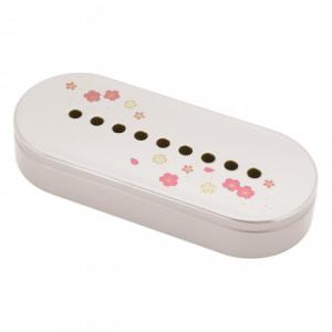 木乃香(このか) アルミ製 線香皿 蒔絵入 桜/パールホワイト 32R200K35x064