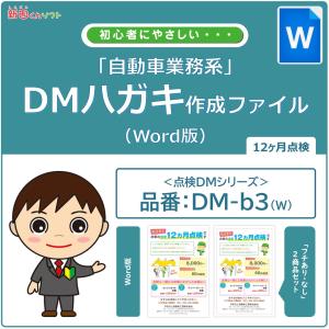 DM‐b3w 定期点検のお知らせ DM作成ファイル（Word版）12ヶ月点検 ハガキデザイン ダイレクトメール 販促ツール｜inforeck