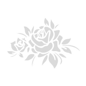 ローズ 薔薇 花 ステッカー フラワー ROSE お洒落 シール 車 バイク 家電 カスタム ドレスアップ ホワイト