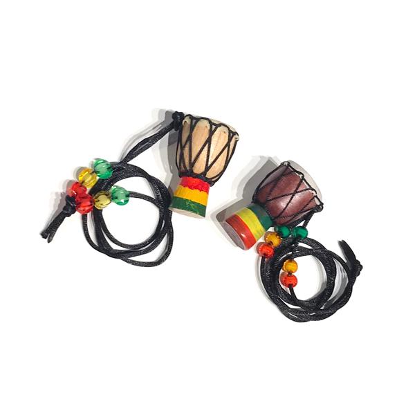 djembe ジャンベ ネックレス チャーム 打楽器 ミニチュア アフリカ ハンドメイド