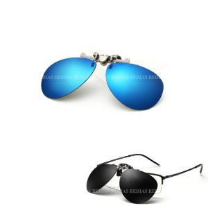 ティアドロップ サングラス 偏光レンズ UVカット 運転 クリップオン ディープブルー