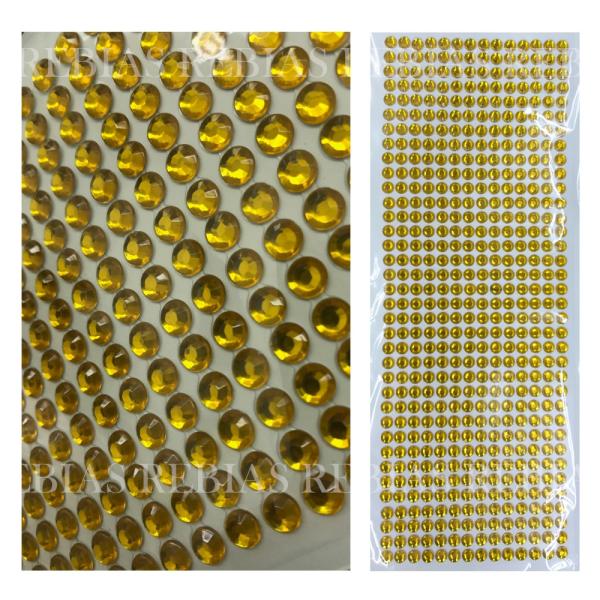 汎用 ラインストーン シール 500粒 直径 5mm バイク 車 スマホ カスタム ステッカー シー...