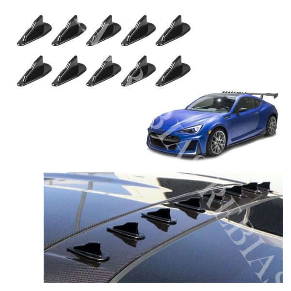 シャークフィン 汎用 スポイラー カスタム 10個セット ボルテックスジェネレーター