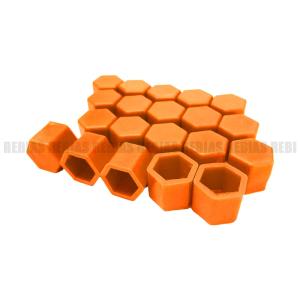 ホイールナット用 シリコンナットキャップ 20個入 錆防止 17mm オレンジ