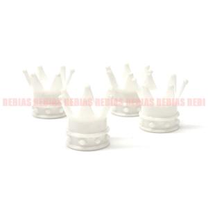 クラウン エアバルブキャップ 4個セット 王冠 汎用 ホワイト