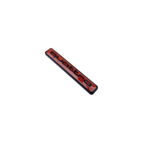 クアトロ プレート 2 エンブレム quttro AUDI ブラックレッド