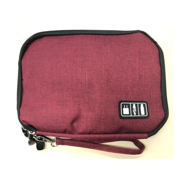 ビッグ オーガナイズ バッグ デジタル機器 バッグ ケース タブレット レッド