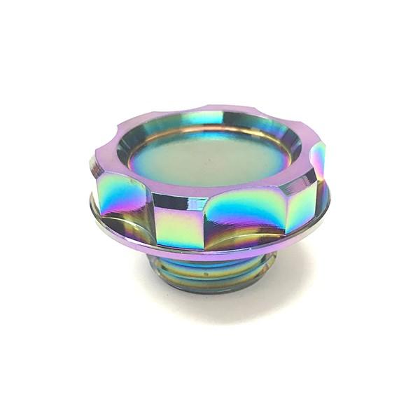 オイルキャップ アルマイト アルミ オイルフィラーキャップ 軽量 レインボー
