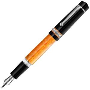 DELTA ドルチェビータ750 ミディアム万年筆 デルタの万年筆・ドルチェビータ ミディアム。煌びやかなオレンジ色に