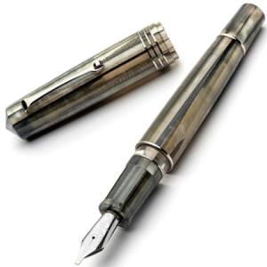 プラチナ万年筆 ボールペン ダブル3アクション 牛本革巻き 0.7mm MWBL