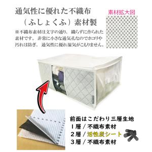 衣類収納 4枚組 前面 活性炭シート入 衣類収...の詳細画像1