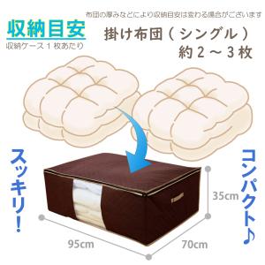布団収納袋 2枚組 通気性の良い 3層不織布製...の詳細画像5