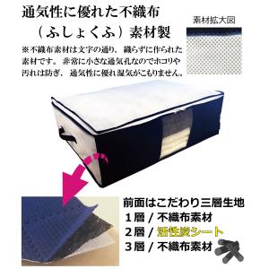 布団収納袋 毛布 軽寝具用 2枚組 通気性抜群...の詳細画像3