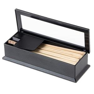 ストリックスデザイン 業務用 箸箱 黒 約29.5×10.9×7.4cm 日本製 カバー 爪楊枝ケース付 箸の長さ23cmまで対応 取り出し楽々 指紋が付きにくい NH-23