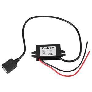 Akozon DC-DCステップダウンアダプタ 12V / 24V〜USB 5V 3Aコンバータ レギュレータケーブルワイヤ
