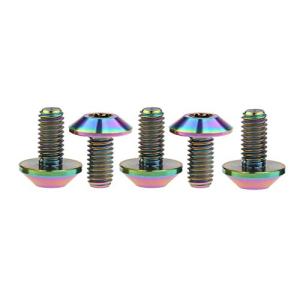 Ruifuチタン合金トルクスボルトM6x12 15 20mm自転車オートバイホイールナンバープレート取付ボルト5本セット