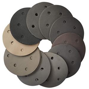 Aewio 50枚 125mm耐水 サンドペーパー #240 - #3000 丸型 6穴あき サンダー用 サンディングディスク 240 320 400 600 800 1000 1