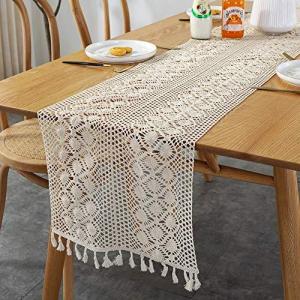 TSUBASI テーブルランナー レース レース編み テーブルセンター 長方形 テーブルクロス 食卓カバー ボヘミア風