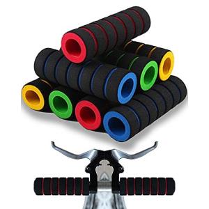 自転車 ハンドルグリップ 超軽量 EVA素材耐震 耐久性 滑り止め 左右セット 1ペア ハンドルバー グリップ BMX MTB用 全長105mm 内径約20mm OVTSPO