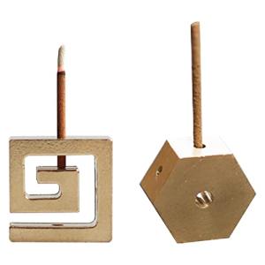 Restars 香立て 線香立て スティック 香立 お香立て 真鍮製 書斎 お香置き 香皿用香立て 2個セット