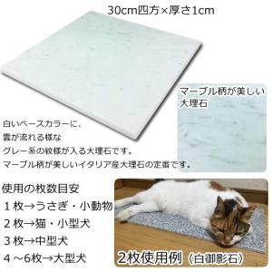 ペット涼夏マット(大理石 ビアンコ)1枚 天然...の詳細画像1