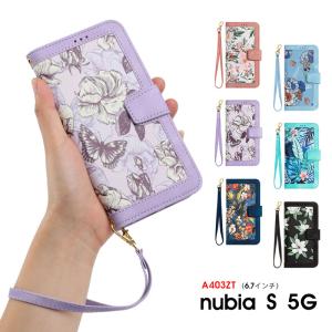 スマホケース ZTE Nubia S 5G ケース 手帳型 A402ZT ケース ハンドストラップ nubia s 5g a403zt 手帳型ケース 落下防止 nubia S 5G 6.7インチ カバー レザー｜initial-k