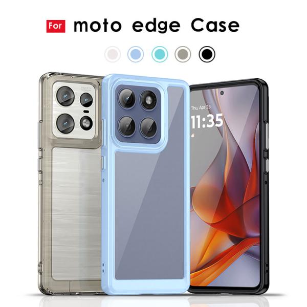 スマホケース moto edge 60 pro / edge 60s proケース クリア 透明 m...