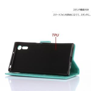 SONY Xperia XZsケース 蝶柄 花...の詳細画像2