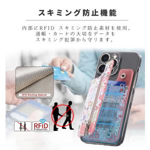 スマホ 背面 カードケース 貼り付け スマホス...の詳細画像5