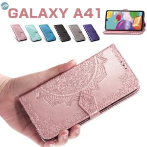 Galaxy A41 手帳型ケース カード収納 Galaxy A41 SCV48 ケース スタンド機...