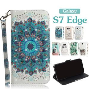 Galaxy S7 edgeケース 手帳型 耐衝撃 おしゃれ 横開き SCV33 ケース いぬ カード収納 スタンド機能 Galaxy S7 edgeケース 財布型 カバー Galaxy S7 edgeケース