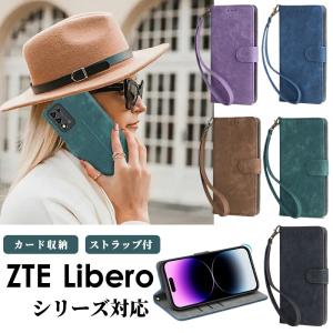 ZTE Libero 5G IV ケース ストラップ付 ZTE Libero 5G IIケース ZTE Libero 5G Libero 5G III ケース ZTE Libero 5Gカバー  ZTE Libero 5G II 手帳型ケース｜initial-k
