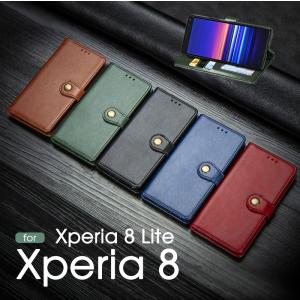 Sony Xperia 8 SOV42ケース Xperia 8 LiteケースXperia 8ケース 手帳型 Xperia 8手帳型ケース カード収納 エクスペリア 8ケース レザー エクスペリア 8カバー