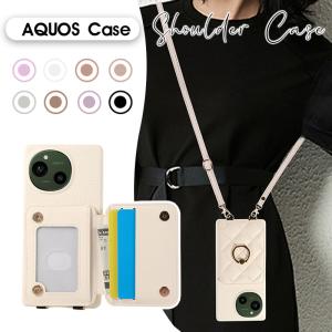 スマホショルダー AQUOS sense8 sense7 ケース スマホケース リング付き ショルダーストラップ sense 6/6s スマホスタンド アクオス センス 7 Plus ポイント利用｜initial-k