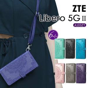 ZTE Libero 5G II ケース カバー 手帳 ショルダー libero5g2 手帳型 リベロ 5g ii ケース Libero5GII カバー zte スマホ ケース ショルダー 肩掛け リベロ｜initial-k