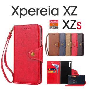 スマホケース Xperia XZ ケース 手帳 Xperia XZs ケース ストラップ エクスペリアXZケース エクスペリアXZs 手帳カバー 薄型  XZ 手帳型ケース