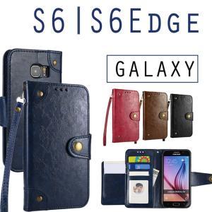 Galaxy S6/S6 edge 手帳型ケース三つ折り全面保護 カード収納防塵 高級  ギャラクシーS6 S6 エッジ   手帳型  カード収納 携帯カバー シンプル 三つ折り