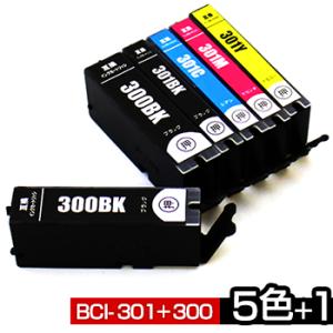 BCI-301+300/5MP 5色セット +黒1 【BCI-301増量タイプ】BCI-301s+3...