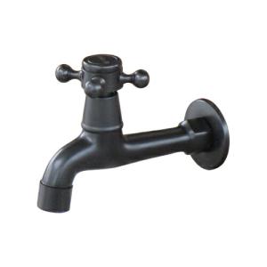 単水栓 蛇口 カラン 壁付け 黒 ブラック W50×D130×H95 |