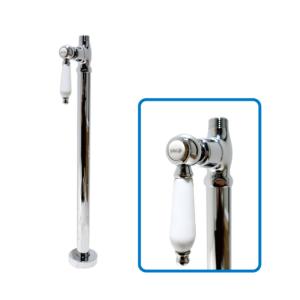 ストレート止水栓 床給水用 陶器レバー おしゃれ リフォーム