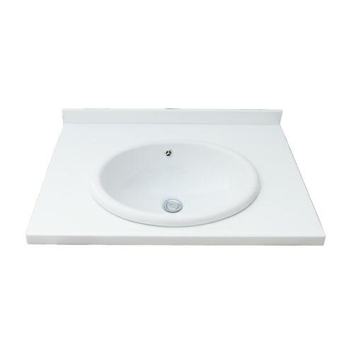 天板 カウンター材 人工大理石 陶器洗面ボウルセット W750×D565×H80 INK-05041...