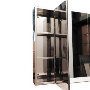 ミラーキャビネット 三面鏡 収納 洗面所 ステ...の詳細画像5