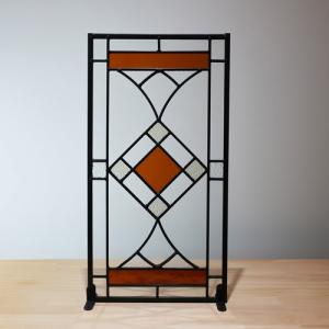 ステンドグラス おしゃれ アンティーク調 装飾ガラス W250 H480 INK