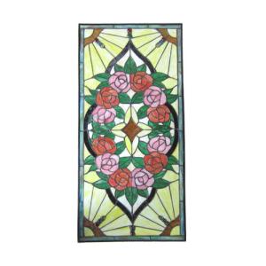 ステンドグラス おしゃれ 幾何学模様 装飾ガラス W250×H480×T6 INK