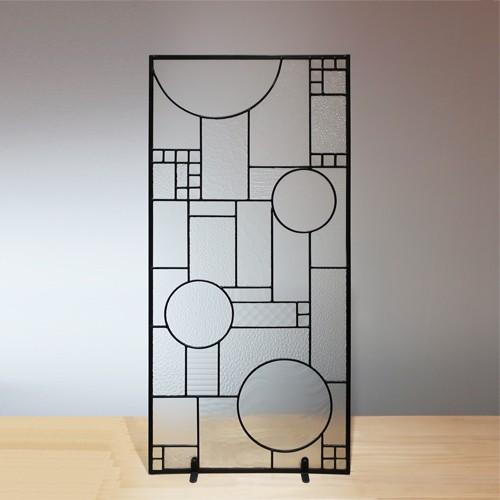 ステンドグラス(アンティーク風・装飾ガラス・雑貨・お洒落) W425×H885×T6 INK-110...