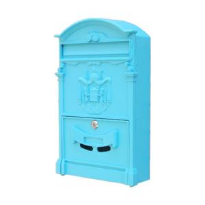 ポスト 置き型 おしゃれ アルミ アンティーク レトロ ブラック 幅35.5